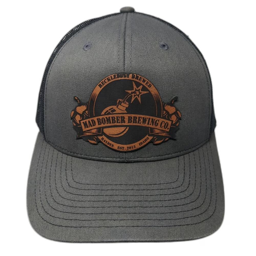 Richardson Trucker Hat Gray One Size Mad Bomber Brewing Co Hayden Idaho Mesh